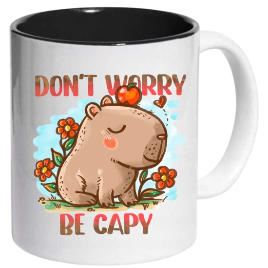 Foto kubek ze zdjęciem wnętrze CZARNE personalizowany Napis Logo Grafika pudełko GRATIS